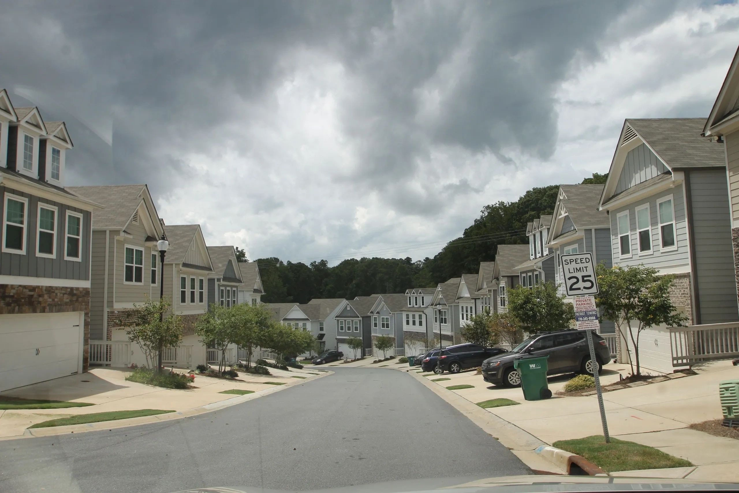Townhome neighborhood street